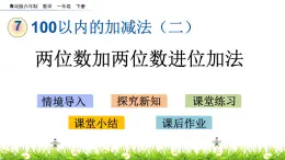 7.3《兩位數(shù)加兩位數(shù)進位加法》PPT課件 青島版（六三制）版數(shù)學小學一年級下冊