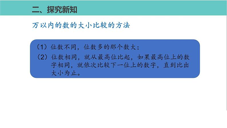 人教版二年级数学下册第7单元万以内数的认识 10000以内数的大小比较优质教学课件07