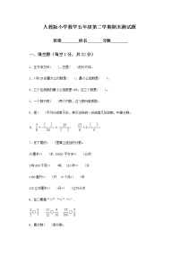 人教版小学五年级数学下册期末测试题 (18)