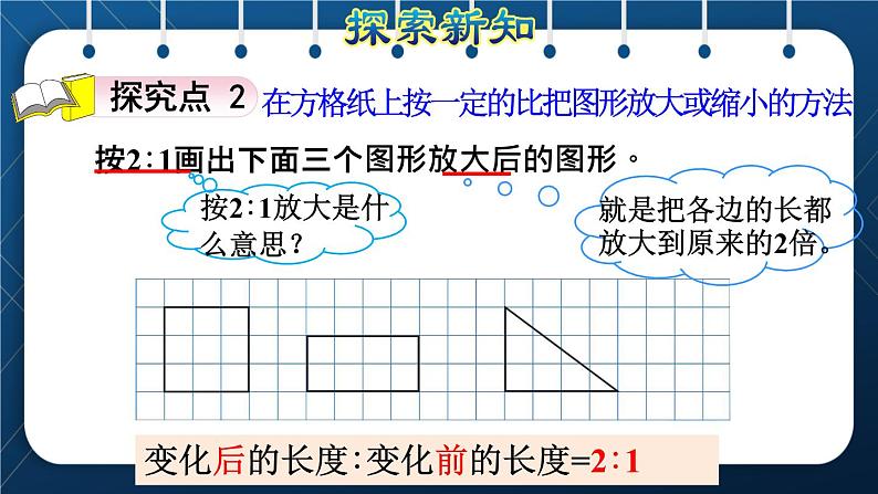 人教版六年级数学下册 第4单元 比例 第9课时 图形的放大与缩小(授课课件)04