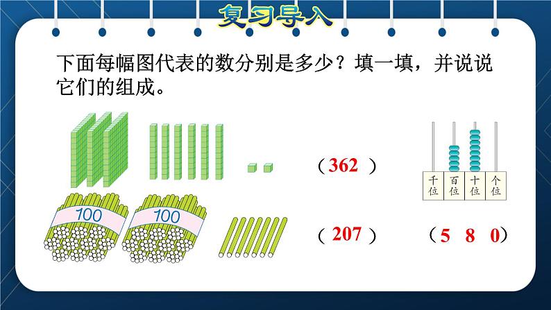 人教版二年级数学下册 第7单元 万以内数的认识 第3课时 用算盘记数 课件03