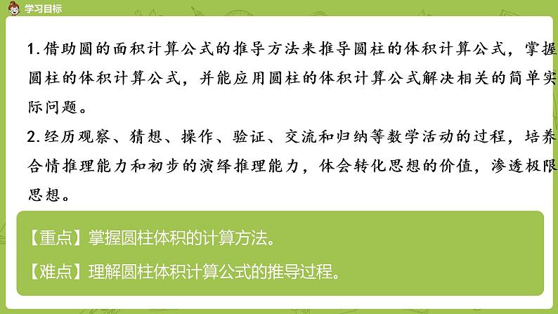 苏教版六年级数学下册 2.3.1 圆柱的体积(PPT课件)02