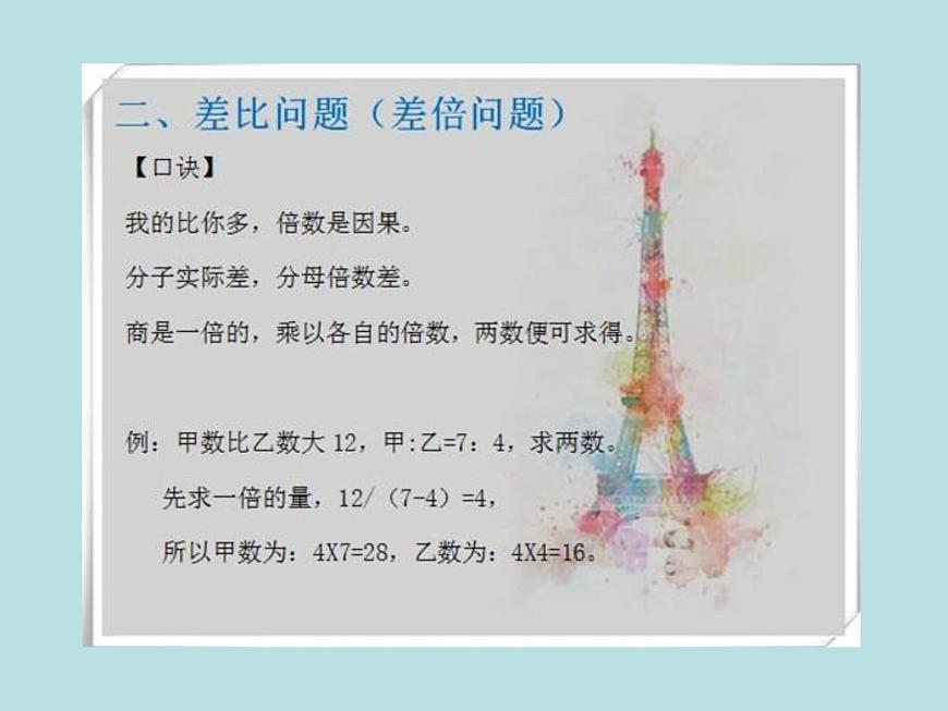 小學數學六年級下冊應用題13句解題口訣第3頁