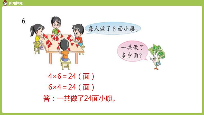 人教版教学二年级上册 第4单元 表内乘法(一)2-6的乘法口诀 第四课时 6的乘法口诀课件06