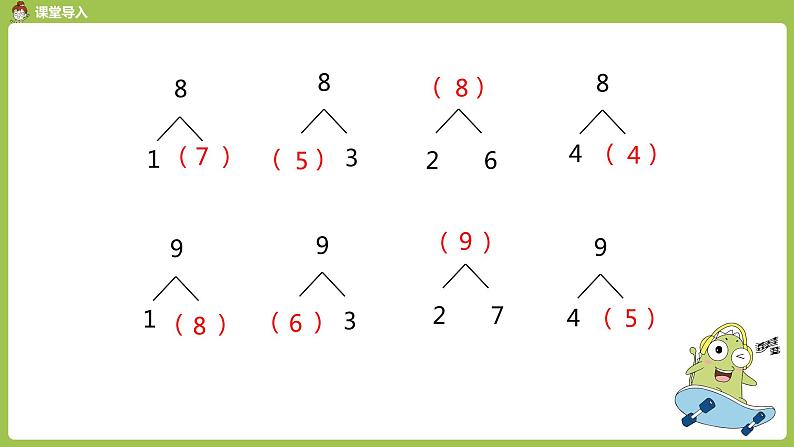 人教版 数学 一年级 上册 第5单元 6~10的认识和加减法 8、9、10的认识和加减法 第五课时 习题课课件02