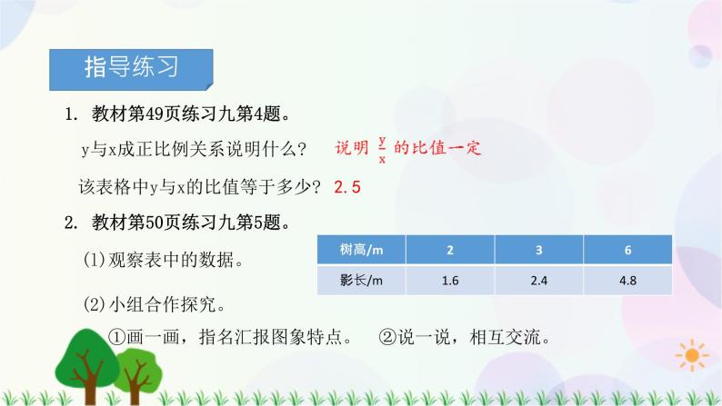 人教版六下数学 第四单元7.正、反比例的练习课  教案PPT05