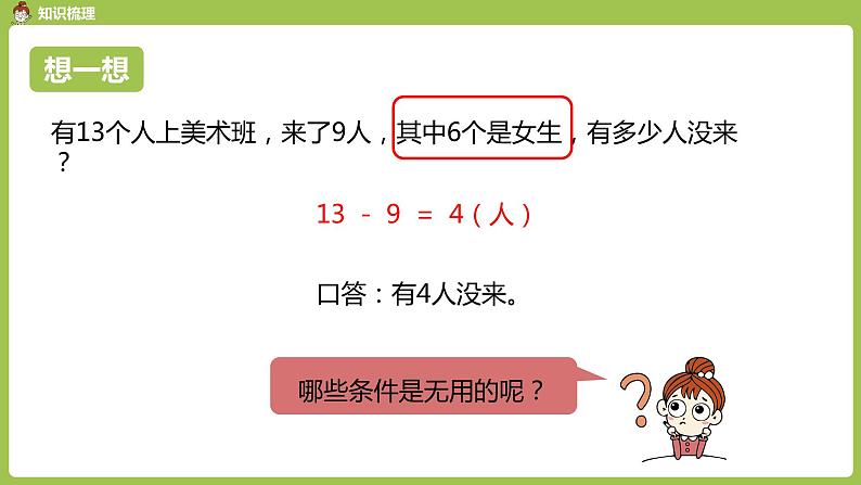 数学人教一(下)第2单元 20以内的退位减法 第13课时 整理和复习 课件02
