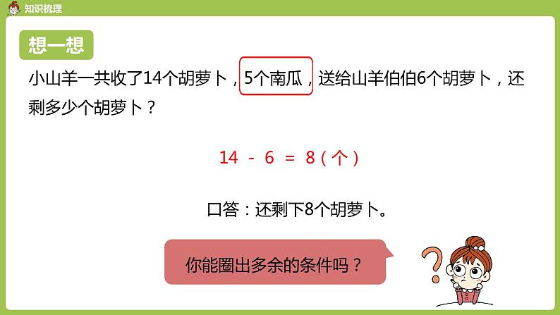 数学人教一(下)第2单元 20以内的退位减法 第13课时 整理和复习 课件03