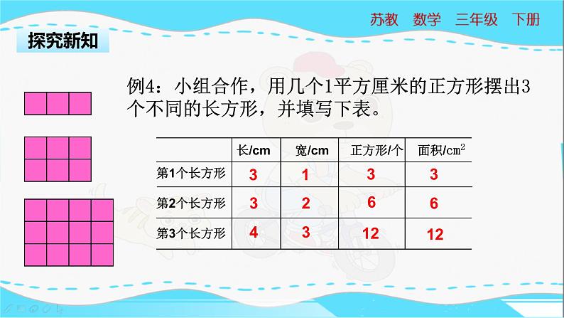 苏教版三年级下册:6.3《长方形和正方形的面积计算》PPT课件04