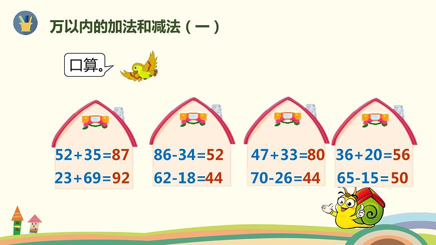 人教版小學數(shù)學三年級上冊  2.5《 整理和復習》PPT課件第3頁