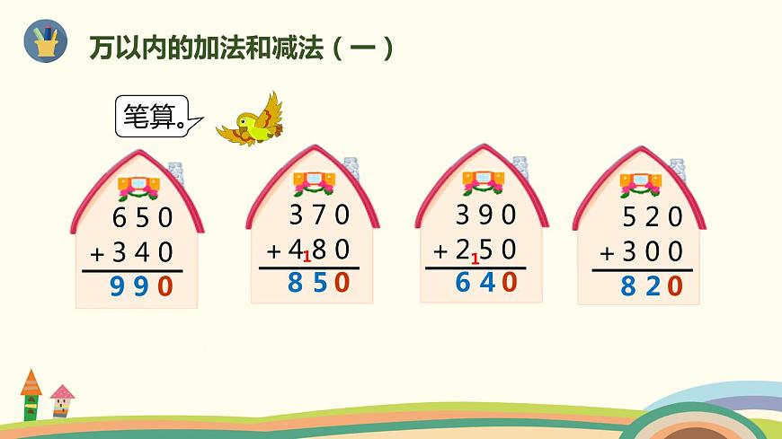 人教版小學數(shù)學三年級上冊  2.5《 整理和復習》PPT課件第4頁