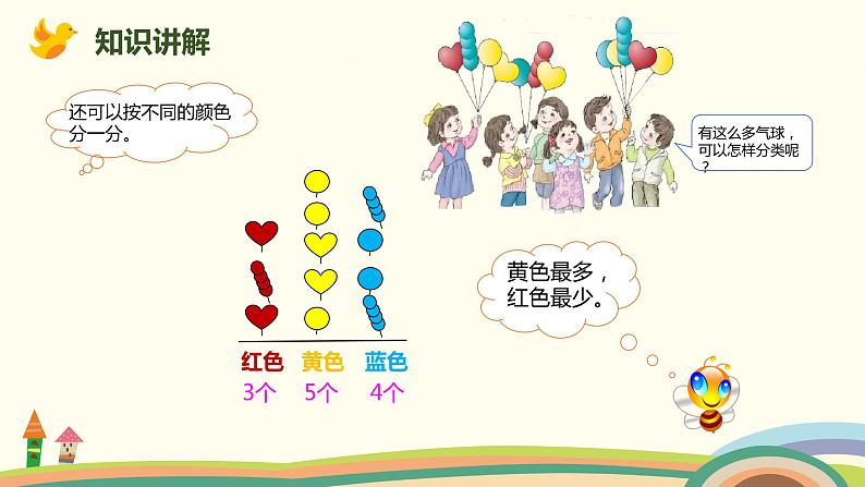 人教版小学数学一年级下册 3.1《分类与整理(单一标准)》PPT课件第4页