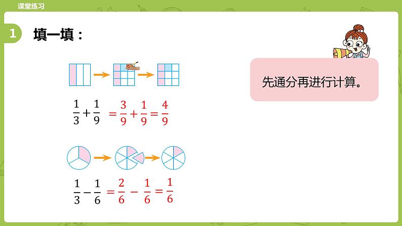 北师大版五年级数学下册 第1单元分数加减法 折纸课时1(PPT课件)07