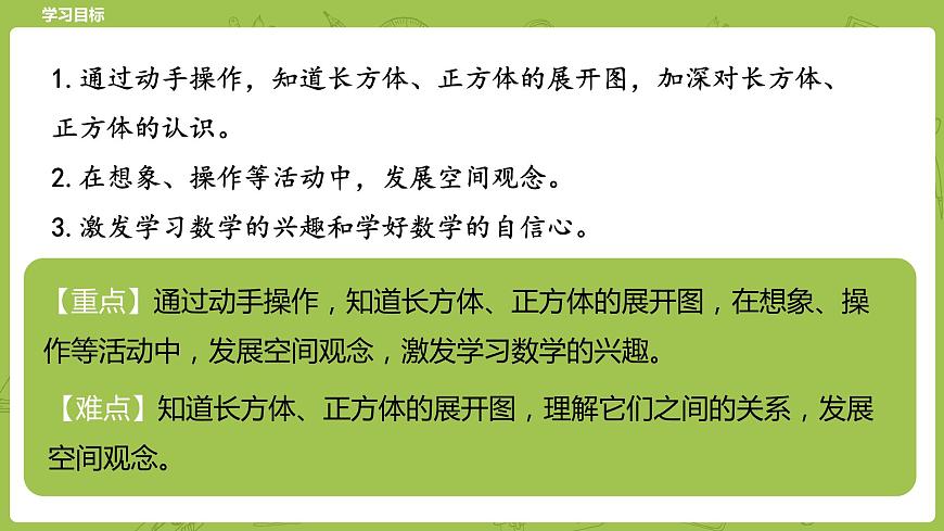 北師大版五年級數(shù)學(xué)下冊 第2單元長方體（一）展開與折疊課時(shí)3（PPT課件）第2頁