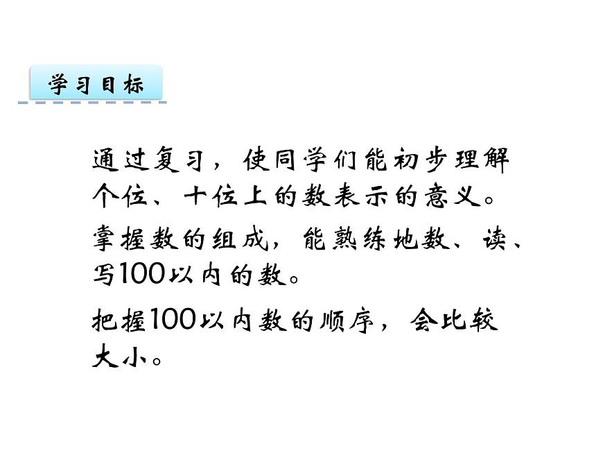 1第6課時(shí) 整理與復(fù)習(xí)    ppt課件  西師大版小學(xué)數(shù)學(xué)一年級(jí)下冊(cè)第2頁(yè)