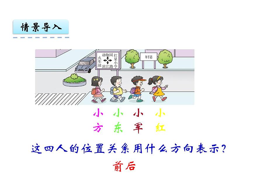 2第2課時 前和后    ppt課件  西師大版小學(xué)數(shù)學(xué)一年級下冊第3頁
