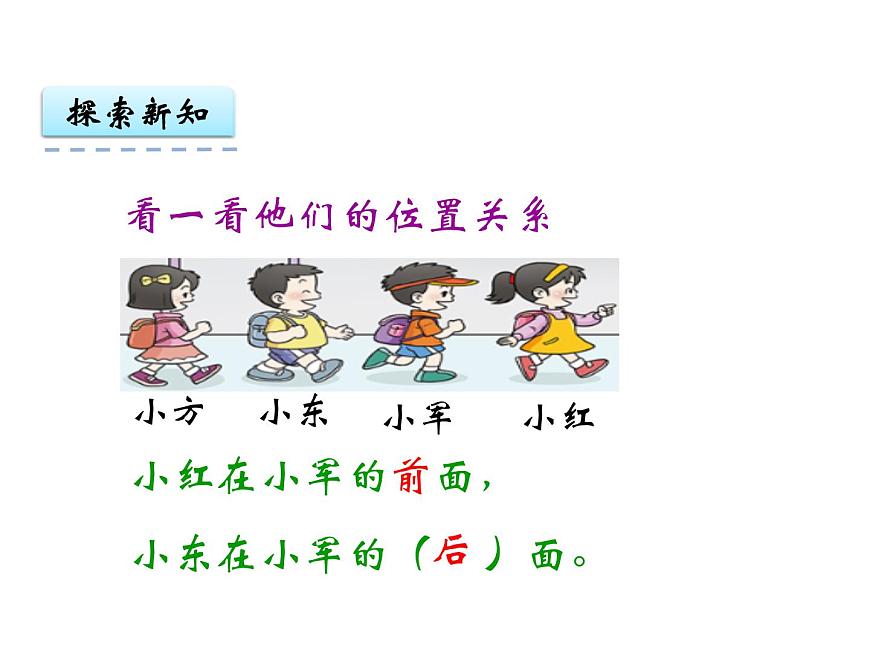 2第2課時 前和后    ppt課件  西師大版小學(xué)數(shù)學(xué)一年級下冊第5頁