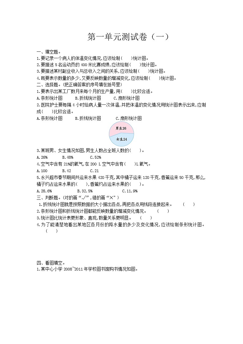 苏教版数学六年级下册第一单元测试卷及答案01