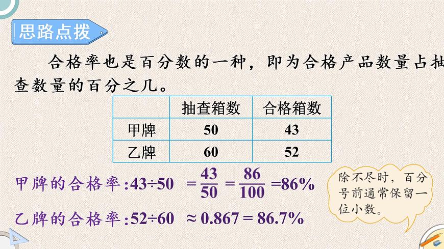 北師版數(shù)學(xué)六年級(jí)上冊(cè) 4.2《合格率》PPT課件第4頁(yè)