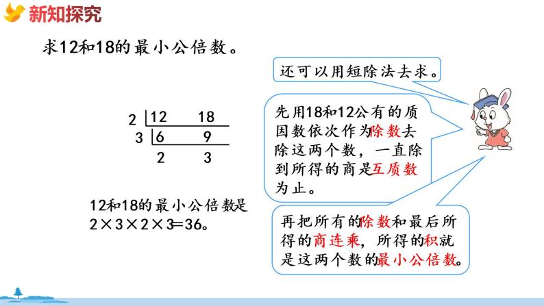 冀教版数学五年级下册 2.5《  求两个数的最小公倍数》PPT课件07