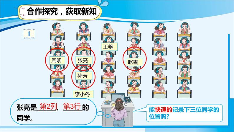 人教版五年级数学上册 2位置 第1课时 确定位置(1) 课件06