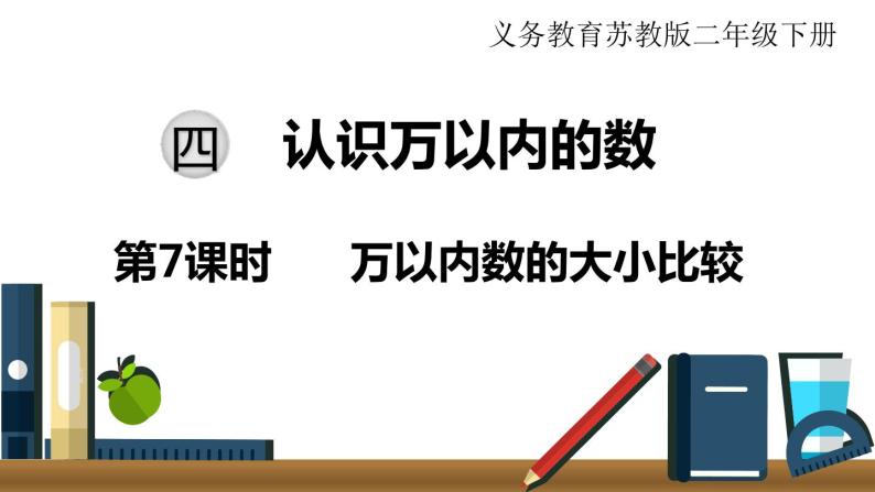 小学数学苏教版二年级下册第4单元  第7课时  万以内数的大小比较 PPT课件01