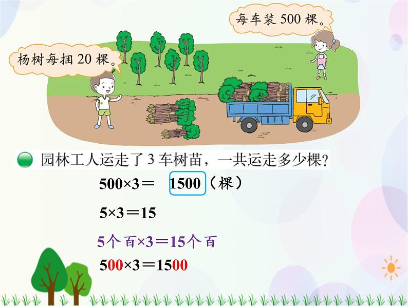 北师大版数学三年级上册 第4单元 乘与除 第1课时 小树有多少棵 精品课件第7页