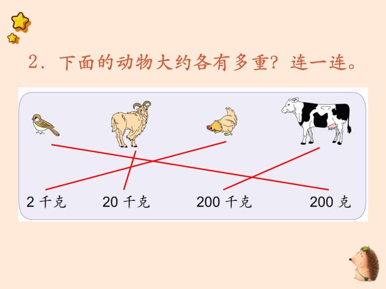 蘇教版小學數學三年級上第二單元 千克和克第3課時 練習五課件03