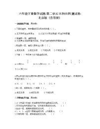 北京版六年级下册比和比例课后复习题