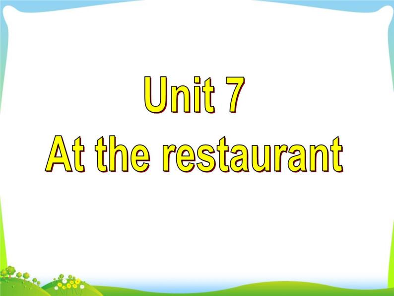 北师大版（一起）三年级英语下册Unit 7 At the restaurant 课件301