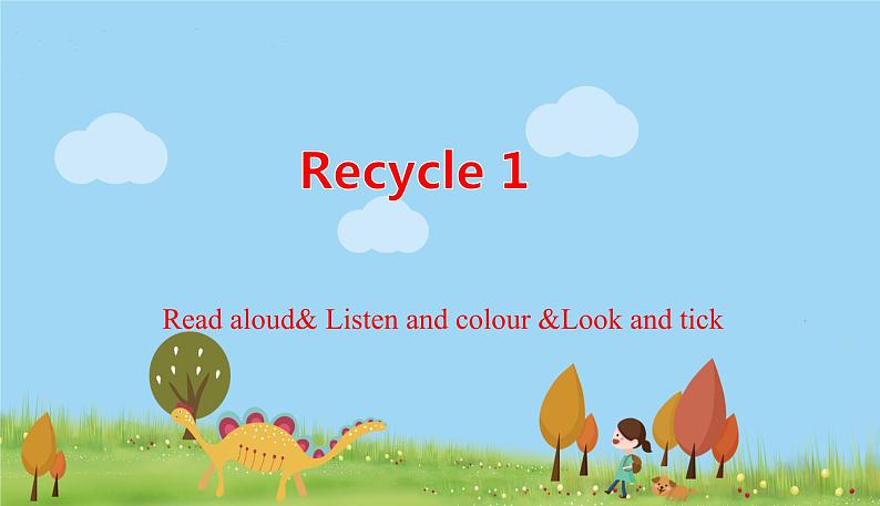 人教PEP英语三年级上册 Recycle1 PPT课件01