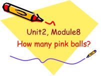 外研版 (一年级起点)一年级上册Module 8Unit 2 How many pink balls?课前预习ppt课件