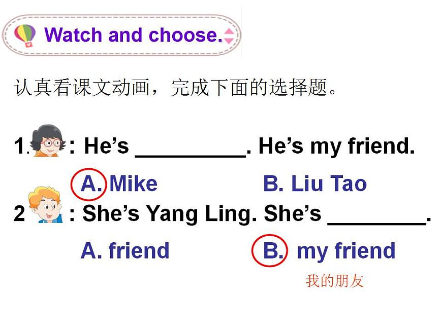 譯林版三年級英語上冊Unit 3 My friends(Story time)(47)課件第7頁