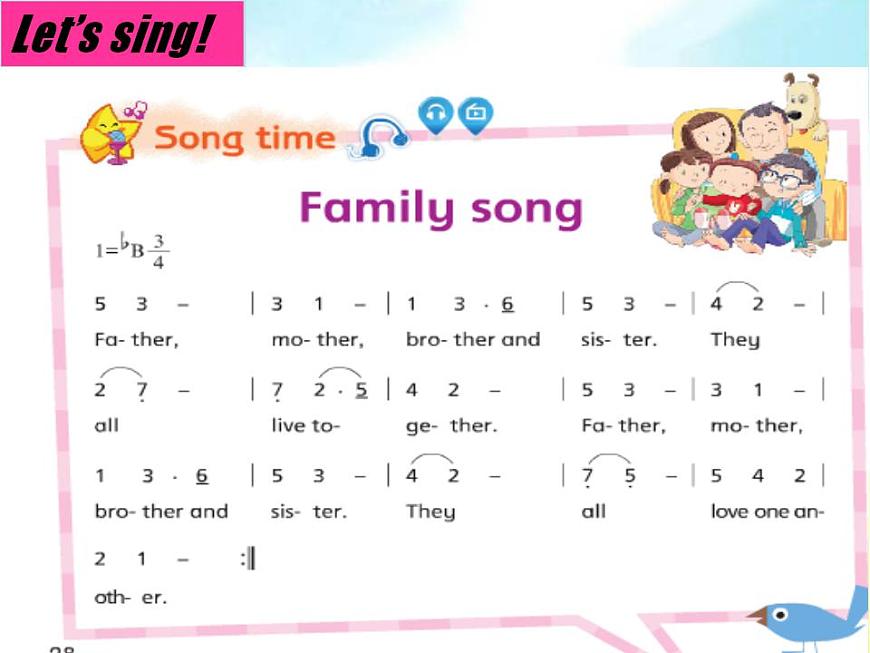 譯林版三年級英語上冊Unit 4 My family(Story time)(32)課件第5頁