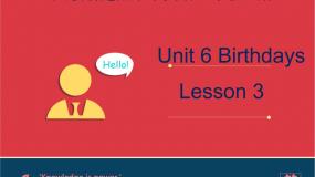 小学英语人教版 (新起点)三年级上册Unit 6 BirthdaysLesson 3背景图ppt课件
