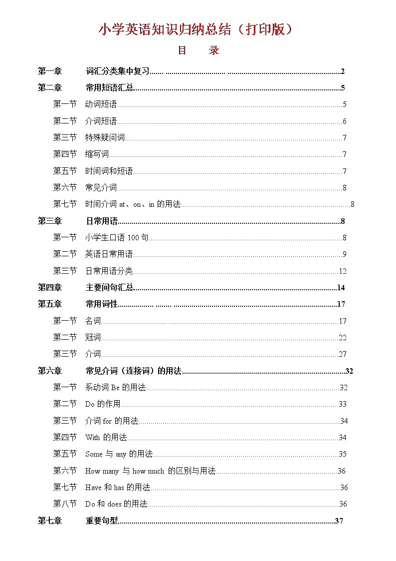 (超详)小学英语知识点归纳汇总第1页