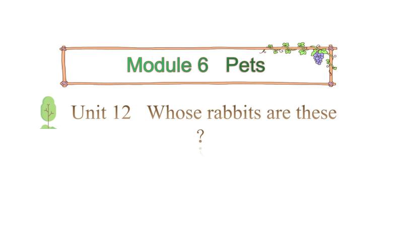 三年级下册英语课件-Module 6 Pets Unit 12  Whose rabbits are these？Period 2-教科版(共10张PPT)01