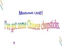 小学英语外研版 (一年级起点)六年级上册Module 6Unit 1 I've got some Chinese chopsticks.授课课件ppt