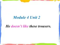 Module 4 Unit 2 He doesn't like these trousers 1 课件