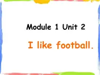 Module 1 Unit 2 I like football 1 课件