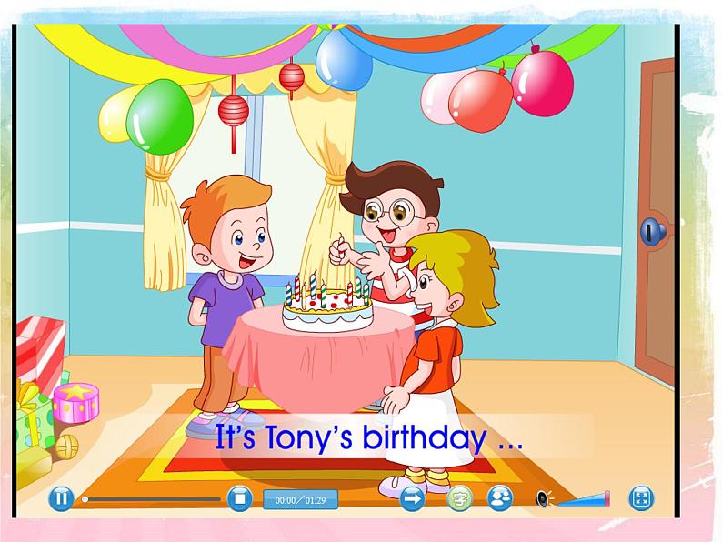 外研剑桥版小学英语三年级上册(课件+教案+mp3):Unit5 Happy birthday!01