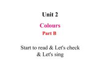 人教版 (PEP)三年级上册Unit 2  Colours Part B说课课件ppt