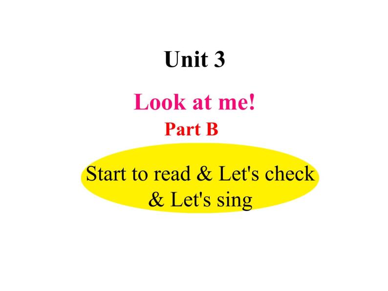 小学英语人教版（PEP）三年级上册 Unit3-B Start to read & Let's check & Let's sing（课件）01