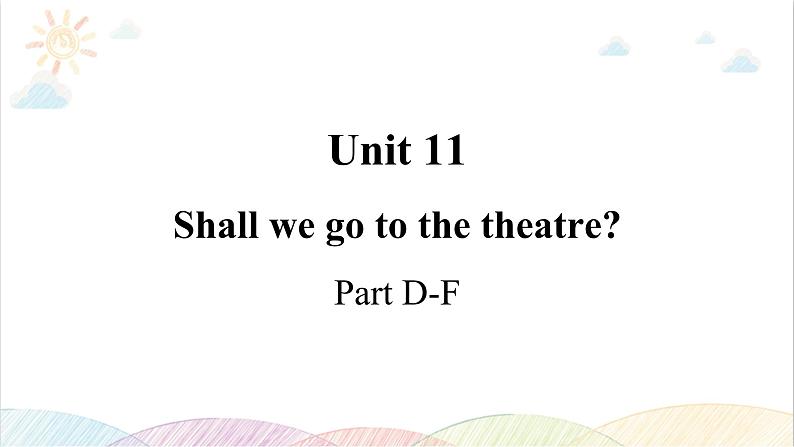 Unit 11 Shall we go to the theatre Part D-F PPT课件第1页