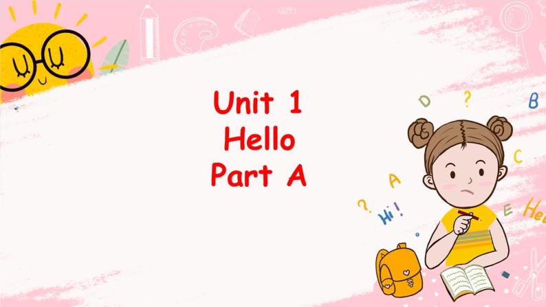 闽教版英语三年级上册 Unit 1 Hello Part A 课件PPT01