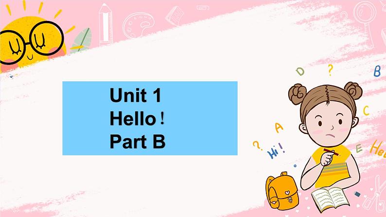 闽教版英语三年级上册 Unit 1 Hello Part B 课件PPT第1页