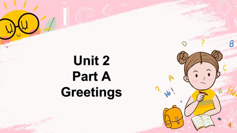 闽教版英语三年级上册 Unit 2 Greetings Part A 课件PPT01