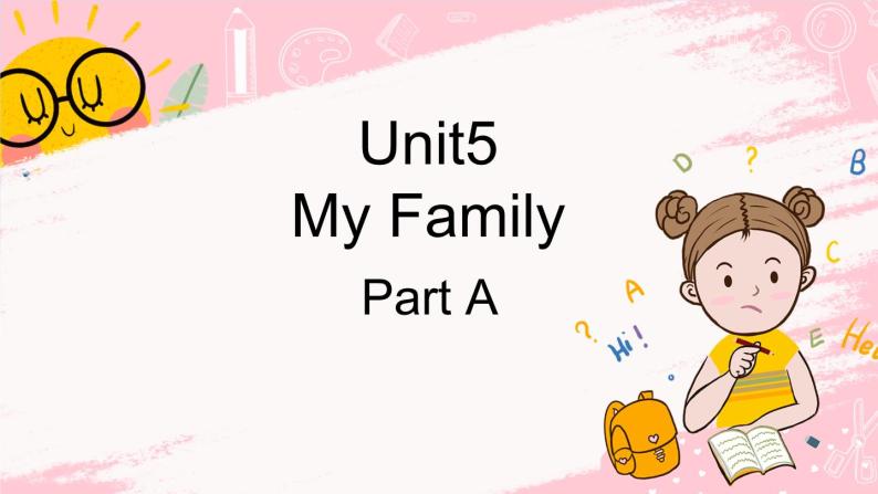 闽教版英语三年级上册 Unit 5 My Family Part A 课件PPT01