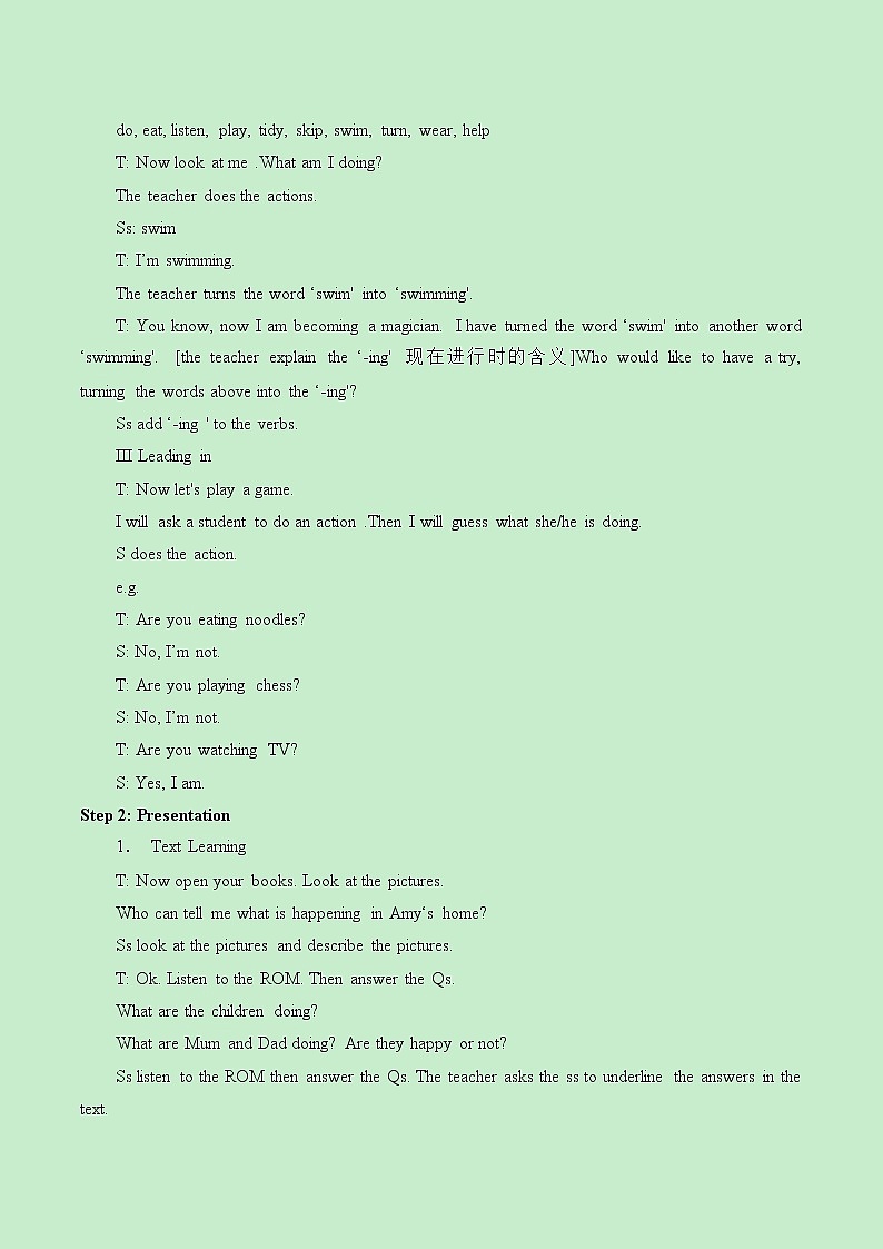 外研版(一起)英语 三年级上册 Module 2 Unit 1 We're making a cake._-教案02
