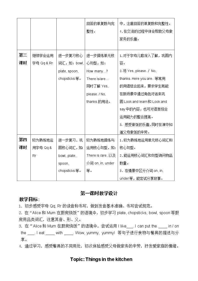 牛津上海版（试用本）小学二年级上册 Module 3 Unit 3 Things in the kitchen教案03